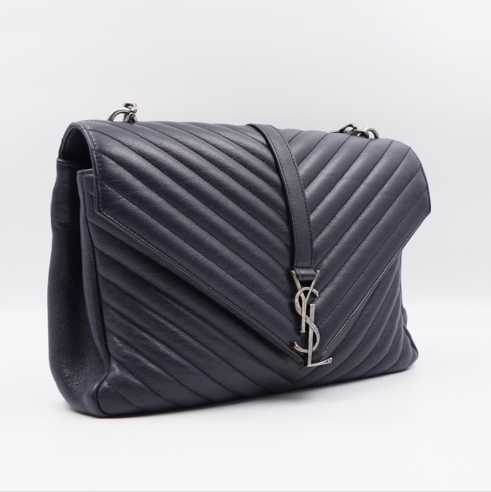 CE28 💟 Saint Laurent Leather College Large - Picture 6 of 16